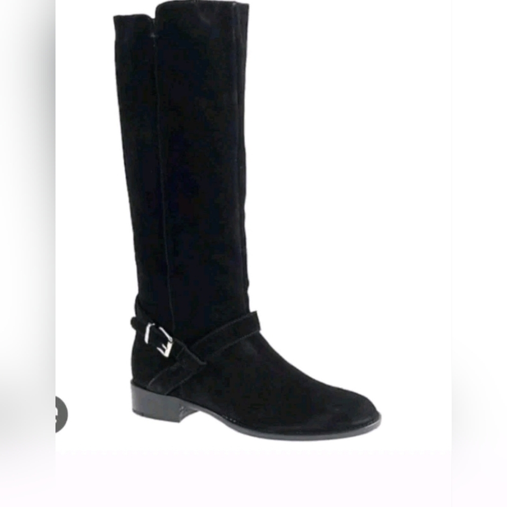 J CREW WOMEN'S BLACK LEATHER LOWELL RIDING BOOTS SIZE 9.5